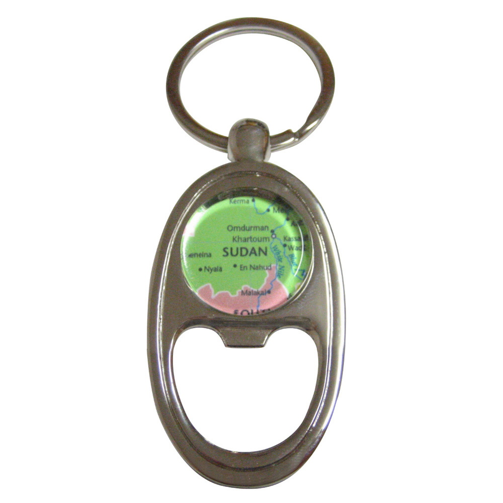 Sudan Map Bottle Opener Key Chain - image 1